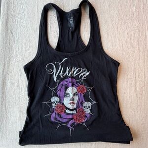 DIXXON-black-Racerback- tank top-women’s size L.